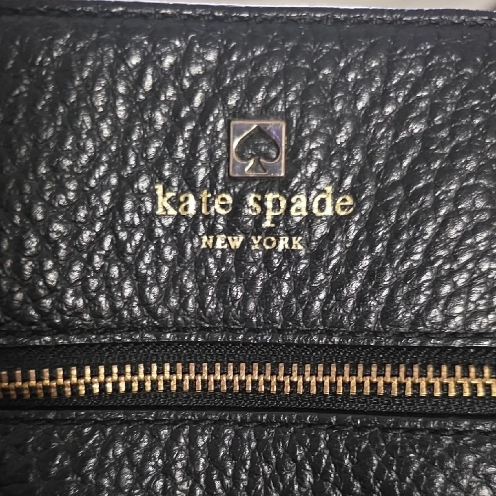 Kate Spade Black Pebbled Leather South Port Avenue Satchel Bag